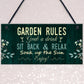 Garden Signs And Plaques Hanging Wall Door Sign Shabby Outside