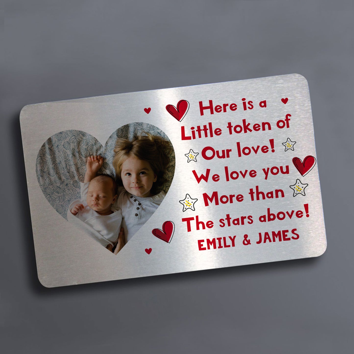 Personalised Gift Metal Wallet Card For Dad Mum Auntie Uncle