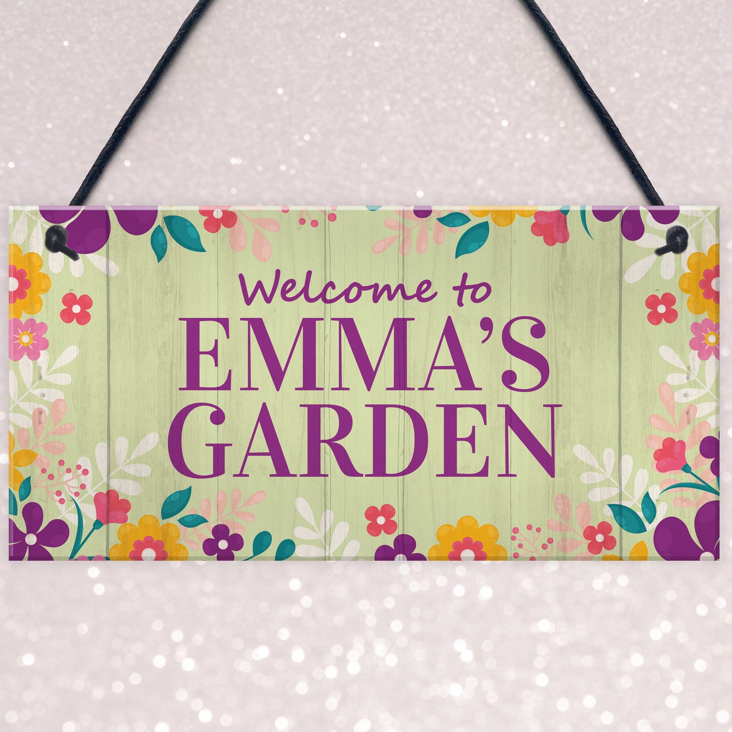 Personalised Garden Welcome Sign Hanging Summer House