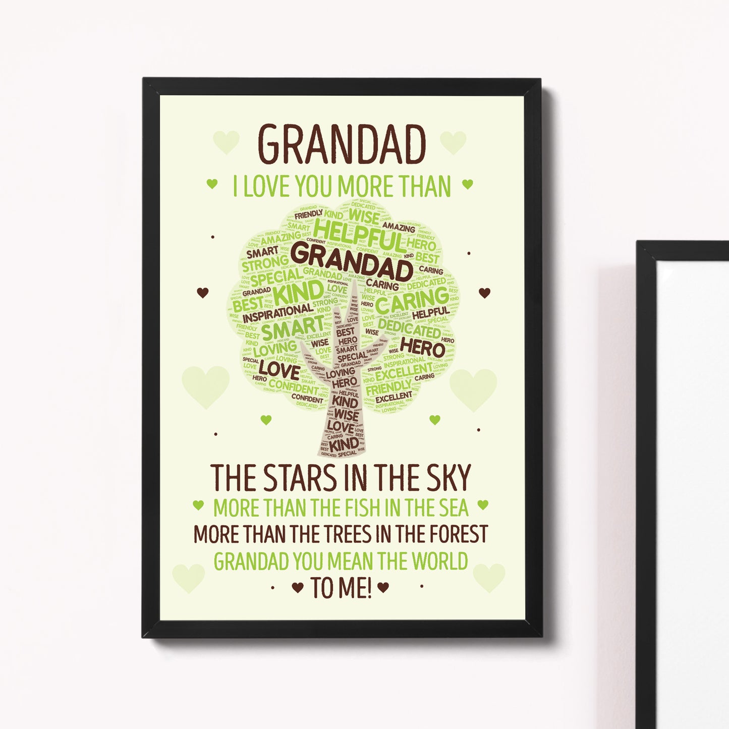 Fathers Day Gifts For Dad Grandad Framed Print Birthday Gift