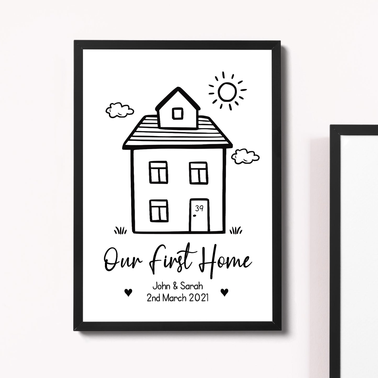 Our First Home Print Personalised New Home Gift For Couple