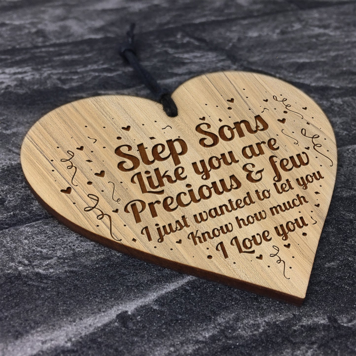 Step Son Present Engraved Heart Step Son Gift Ideas For Birthday