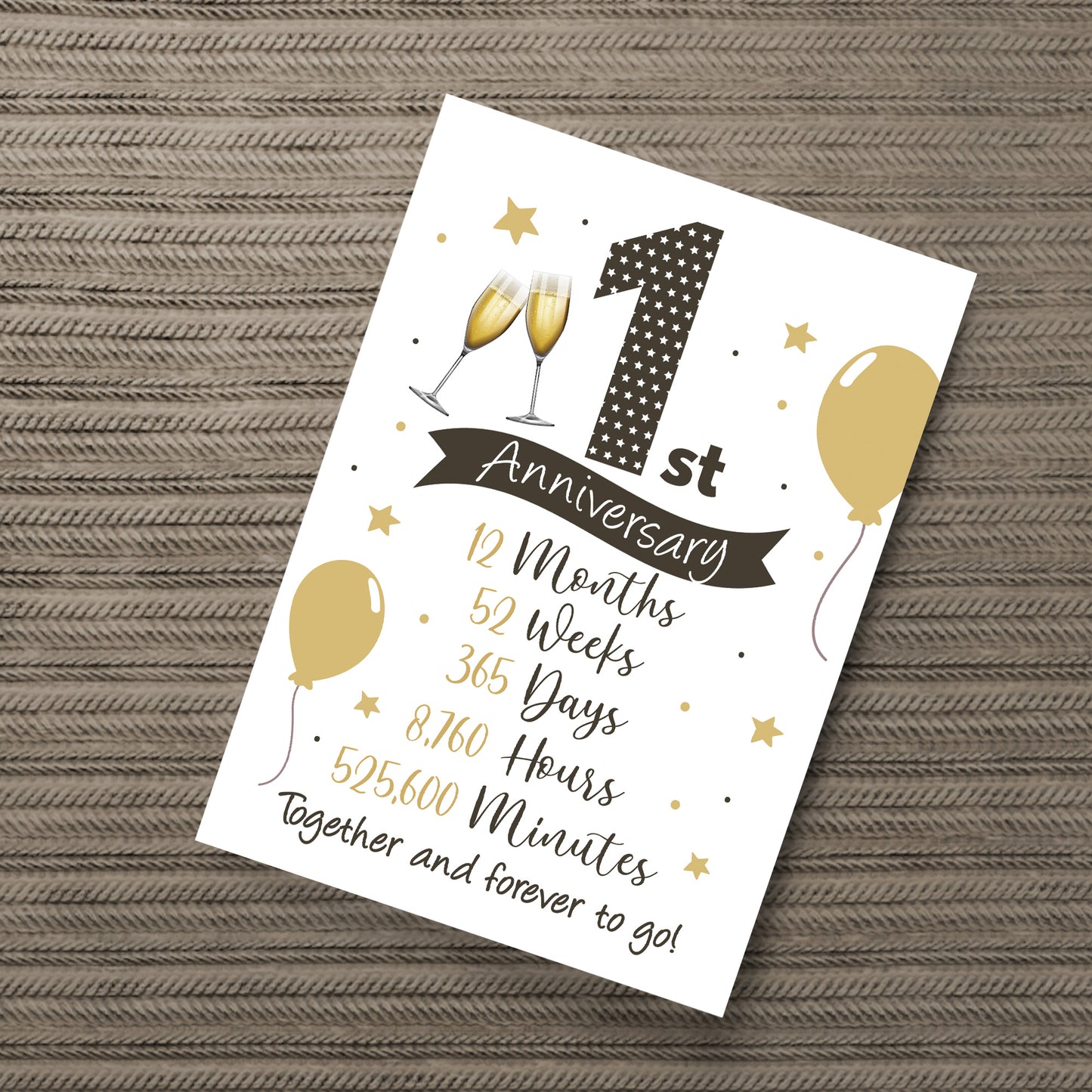 1st Wedding Anniversary Gift Print Mr & Mrs Anniversary Gifts