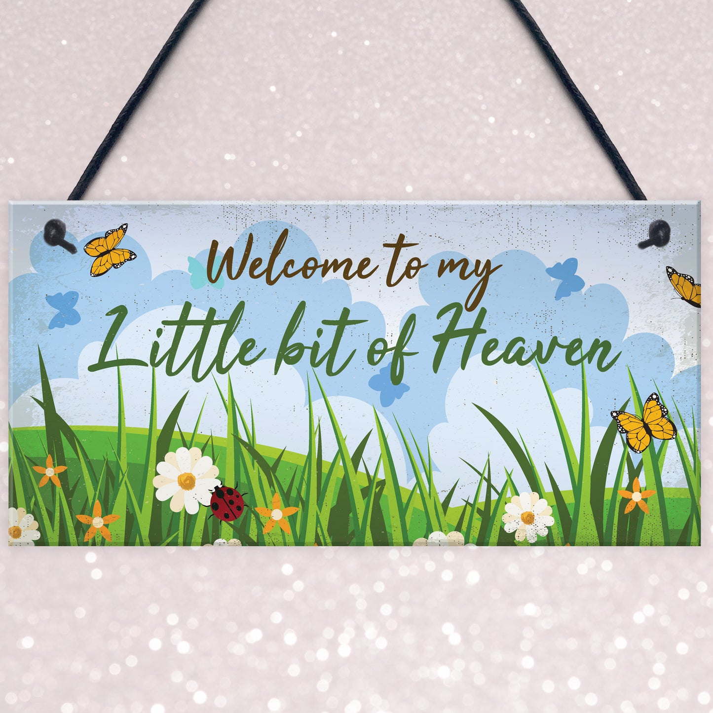 Welcome Garden Hanging Sign Garden Shed SummerHouse Plaque