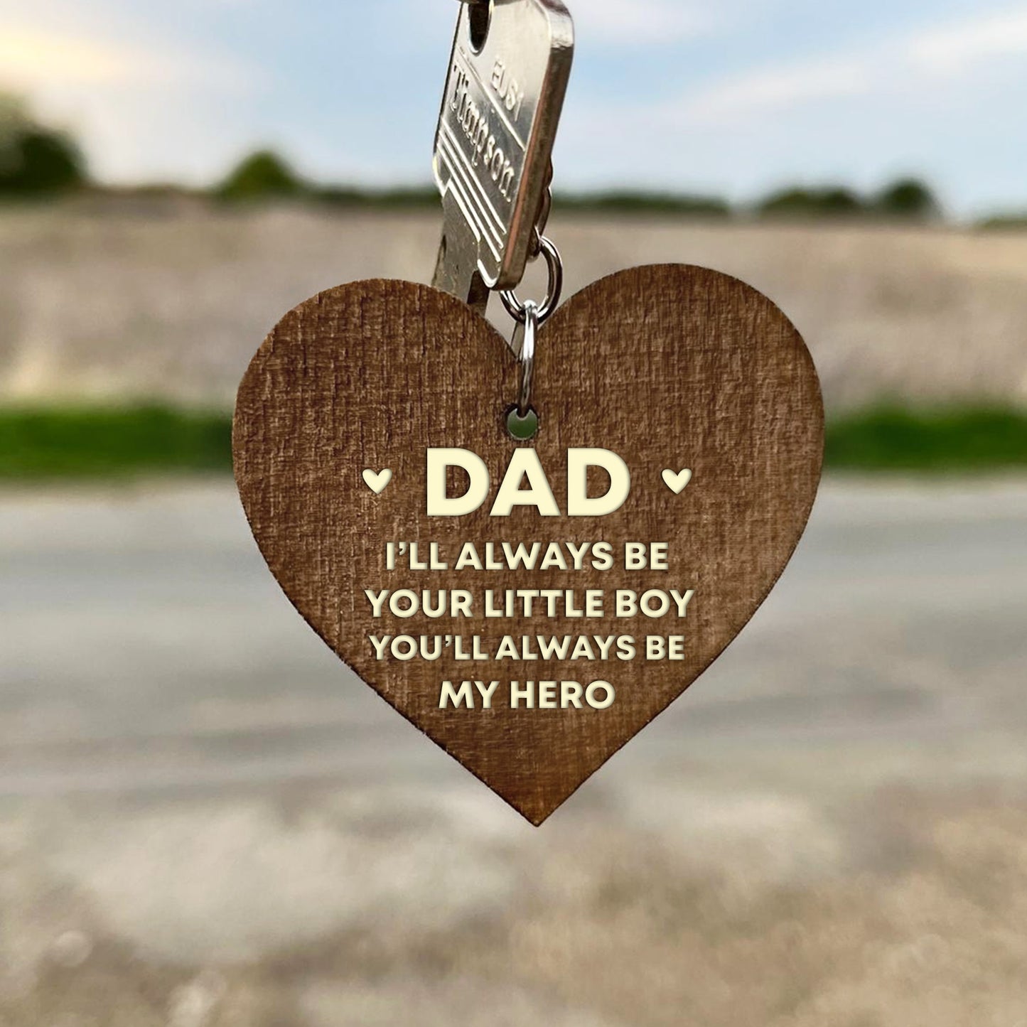 Fathers Day Gift Dad Gift From Son Keyring Daddys Little Boy