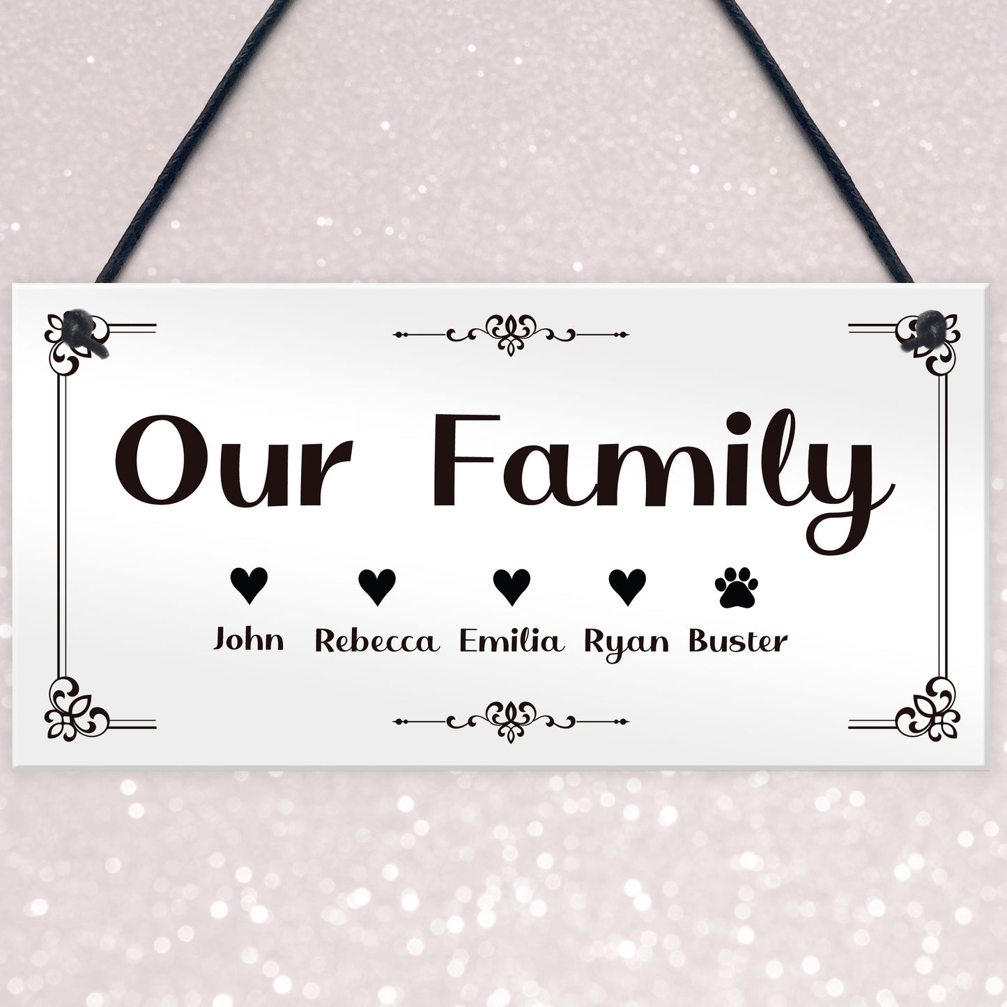 Our Family Sign PERSONALISED Home Decor Gift For New Home