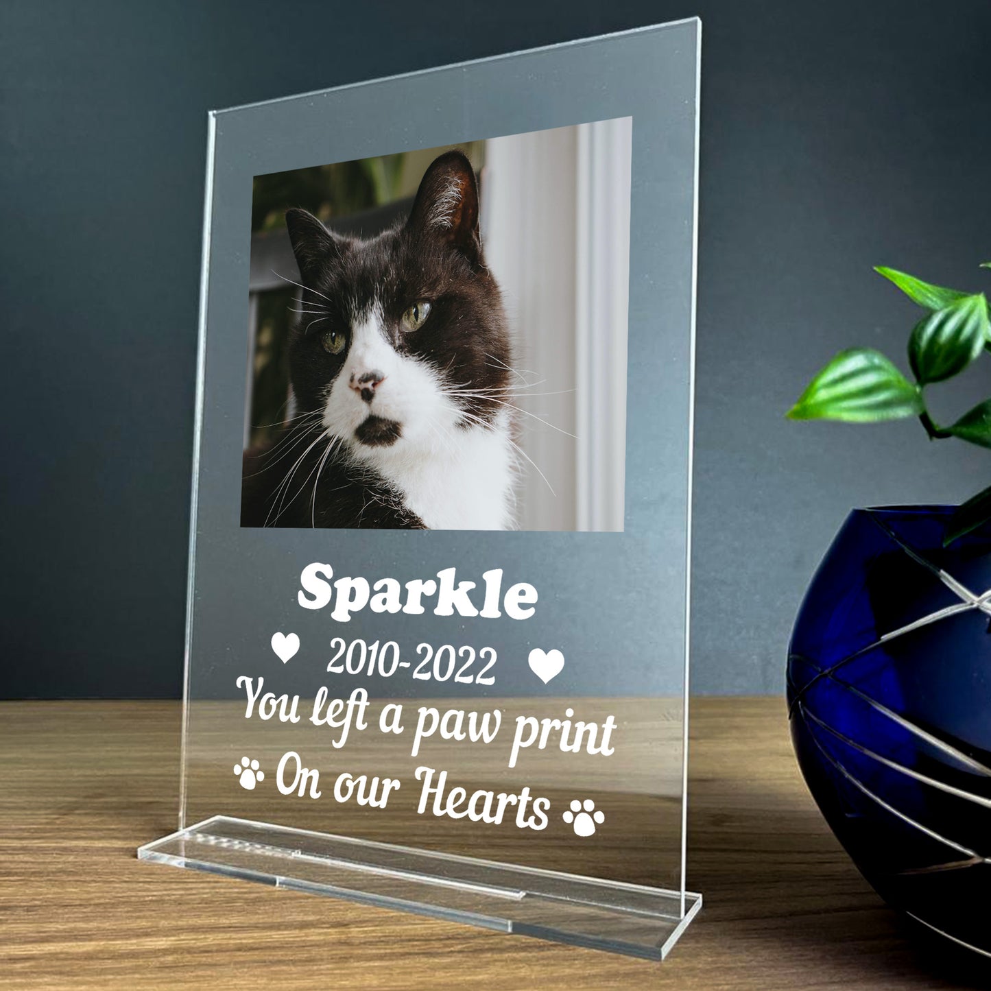 Personalised Cat Dog Memorial Standing Plaque Family Gift Pet