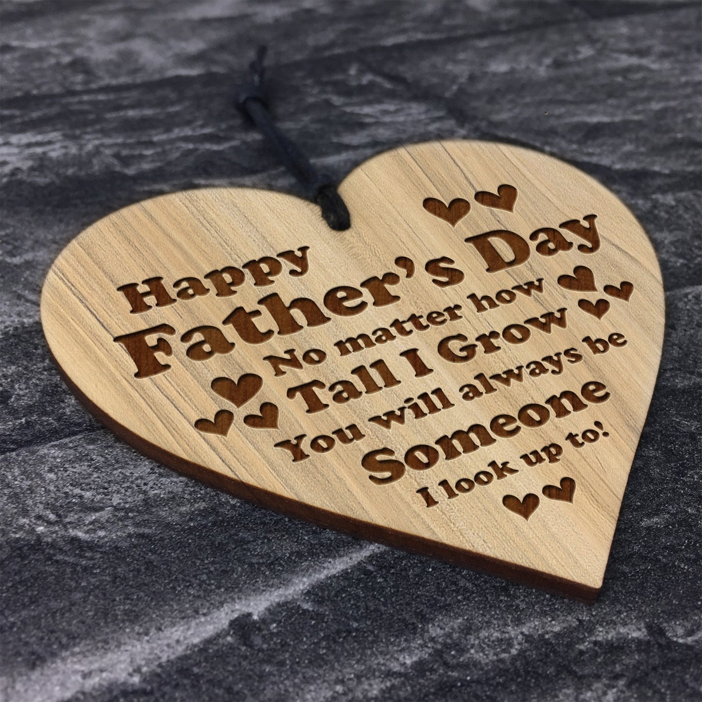 Fathers Day Gifts For Dad Wood Engraved Heart Dad Gifts