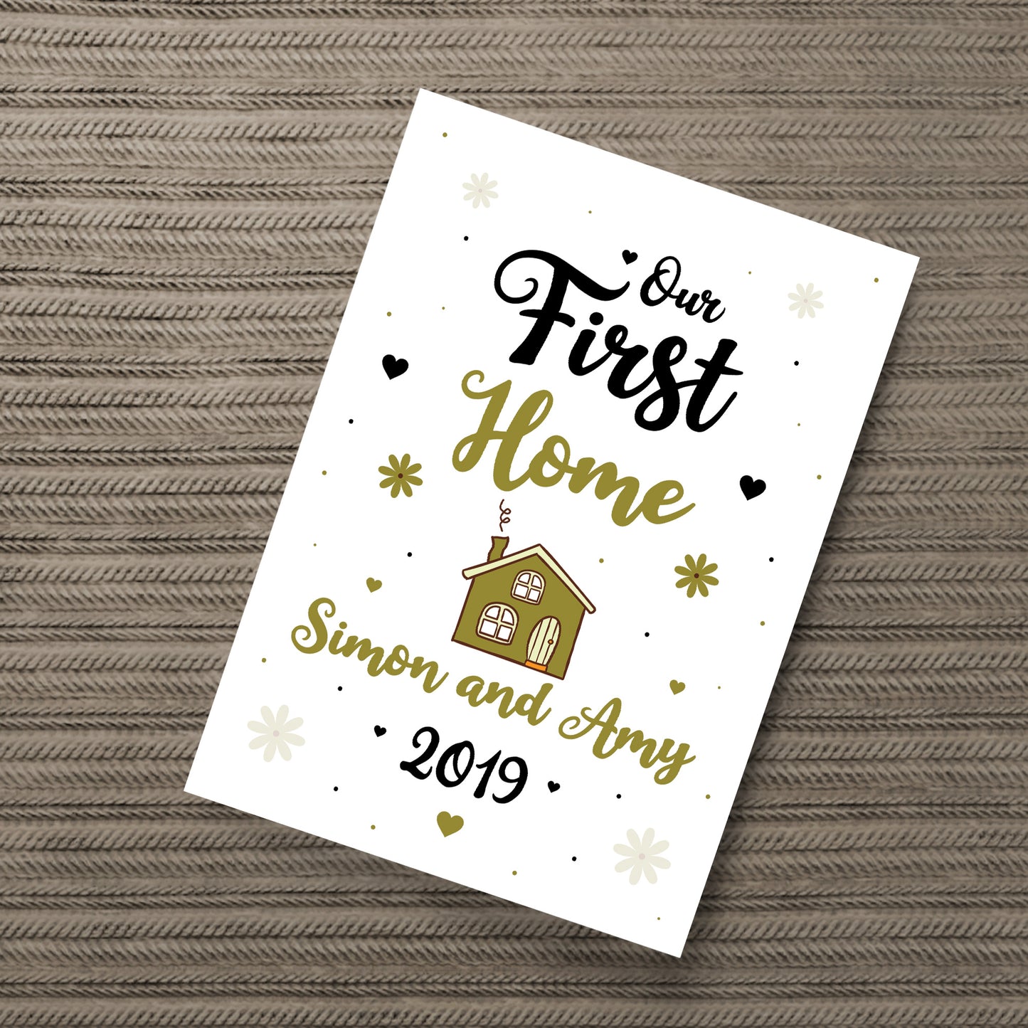 First Home Gift Personalised Print House Warming Gift Congrats