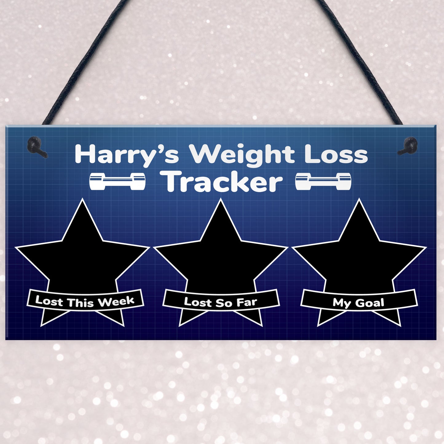 Weight Loss Gift For Him PERSONALISED Countdown Plaque Diet