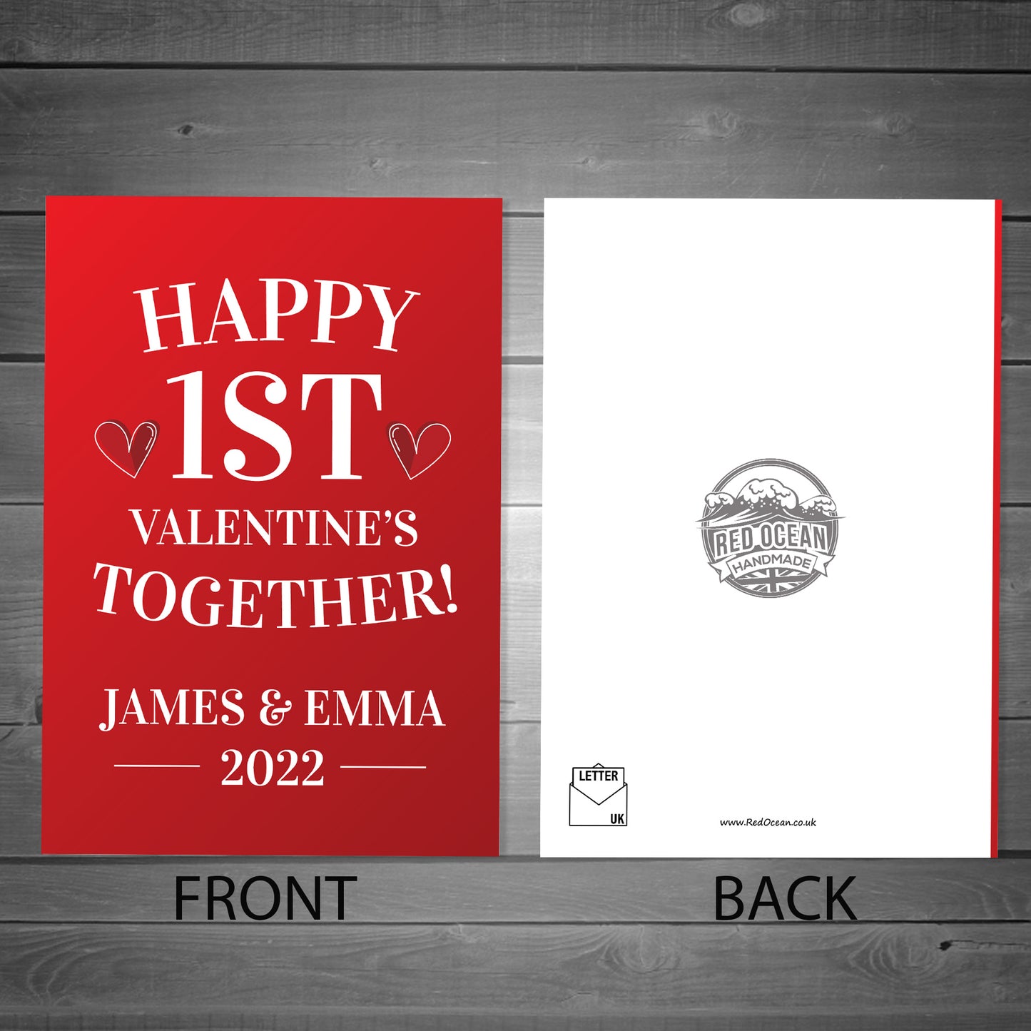 1st Valentines Together Card Personalised Perfect Card For Him