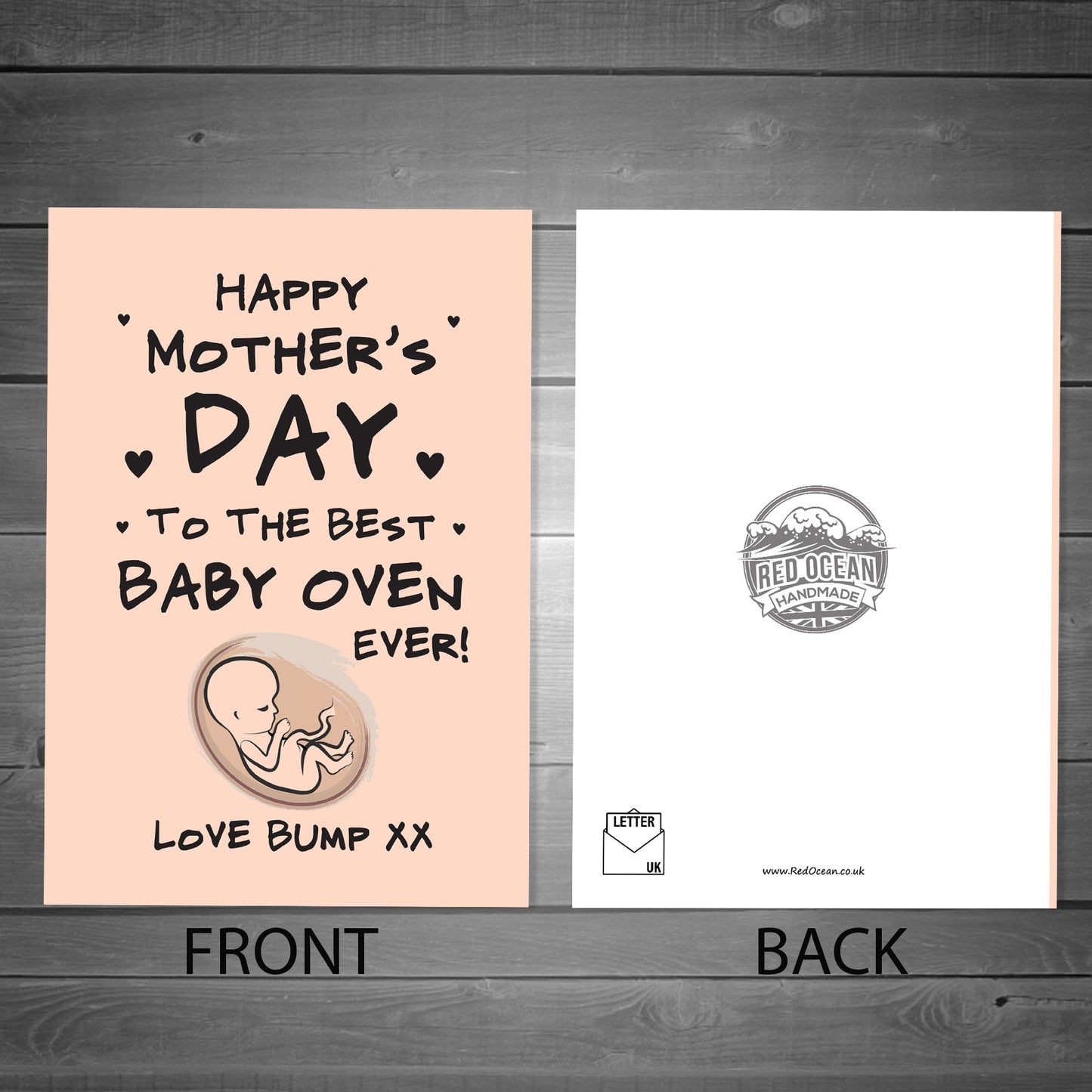 1st Mothers Day Card From Bump BEST BABY OVEN Mummy To Be Card