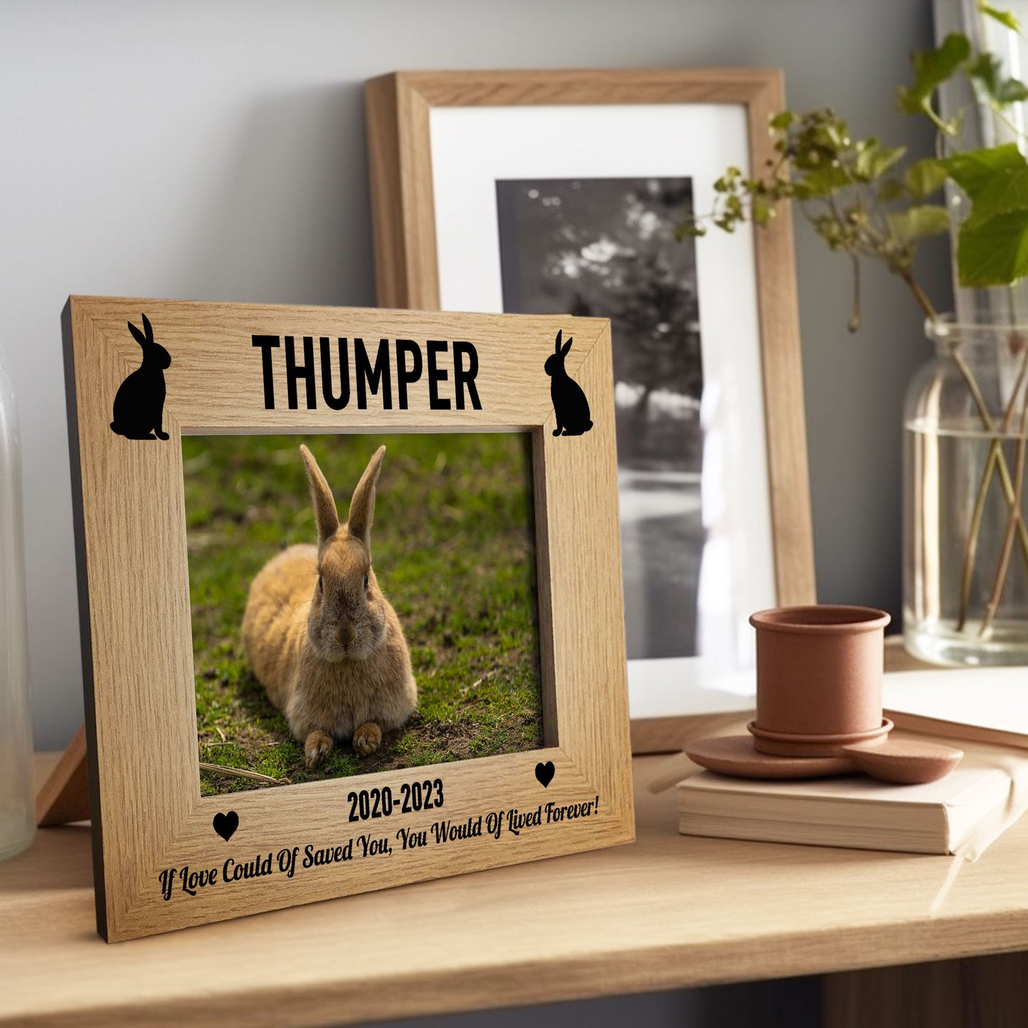 Personalised Memorial Photo Frame For Rabbit 7x5 Pet Memorial