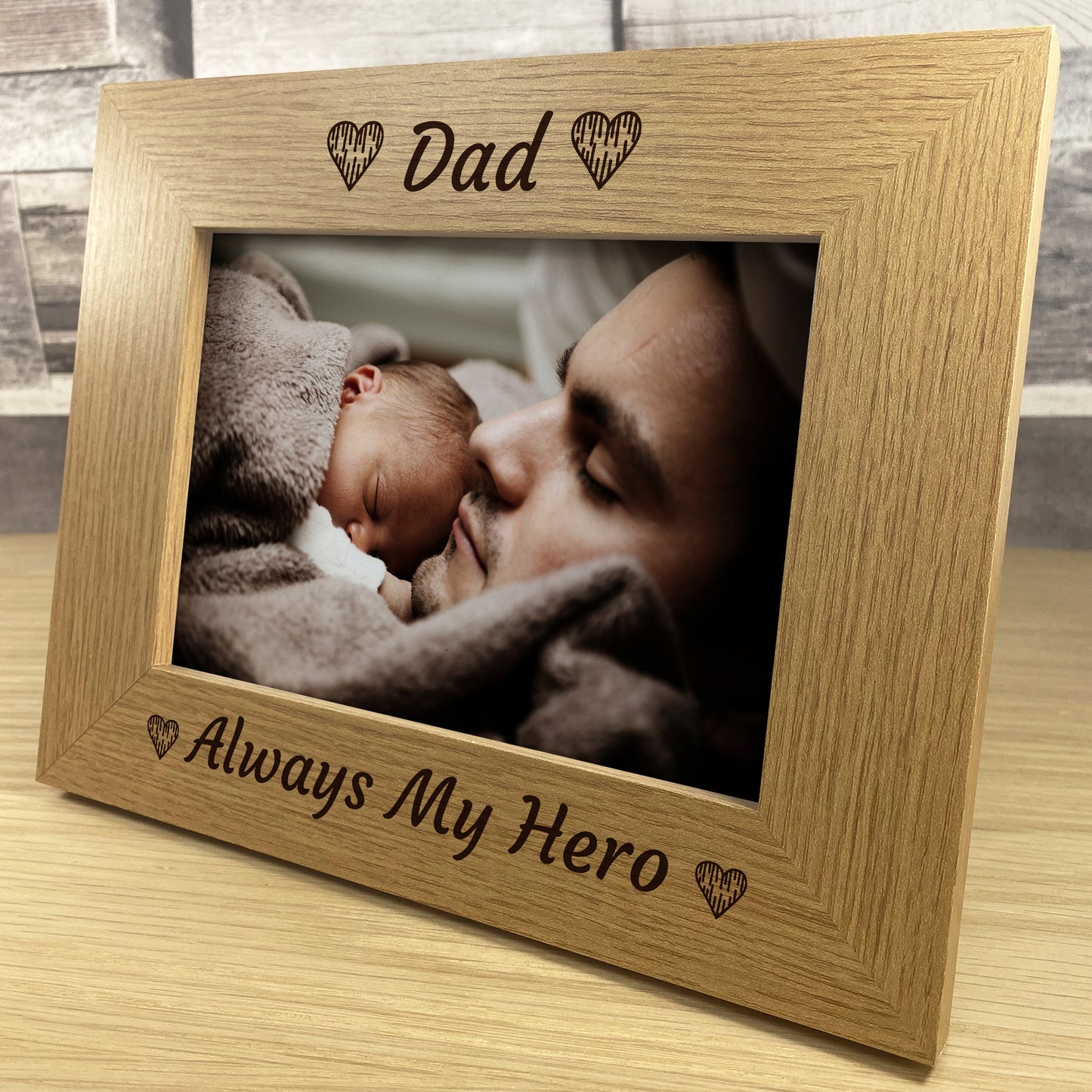 Fathers Day Gift For Dad Novelty Wooden Photo Frame Birthday