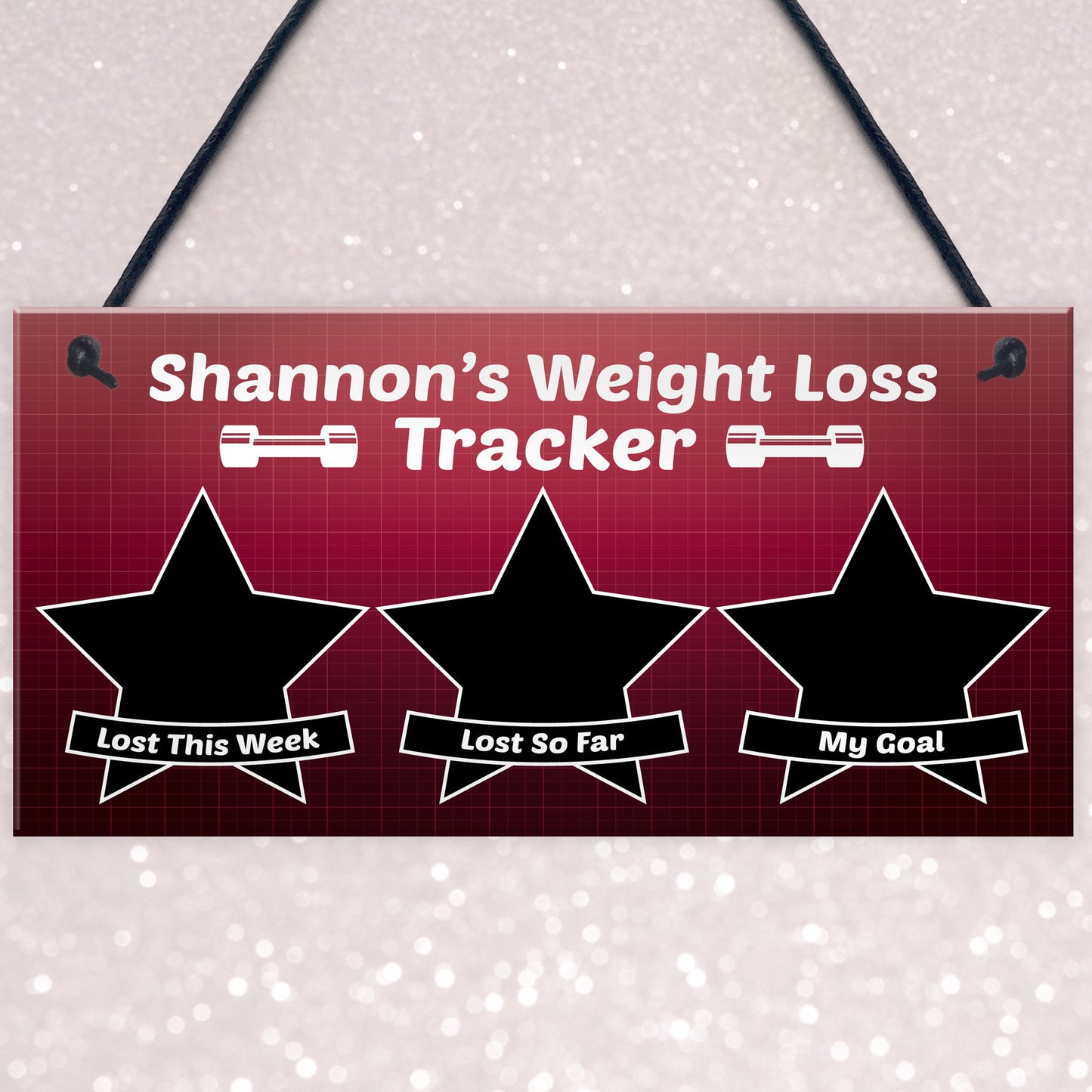 Weight Loss Personalised Countdown Plaque Diet Slimming Gifts