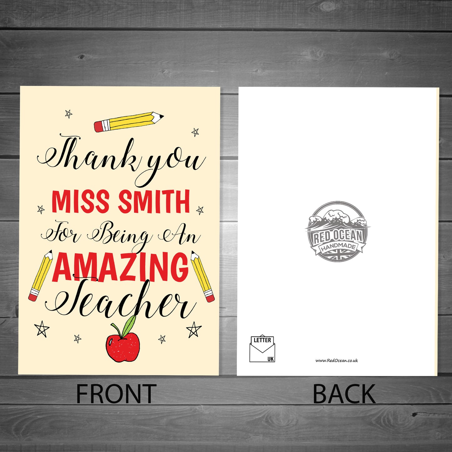 Teacher Cards From Children Personalised Appreciation Cards