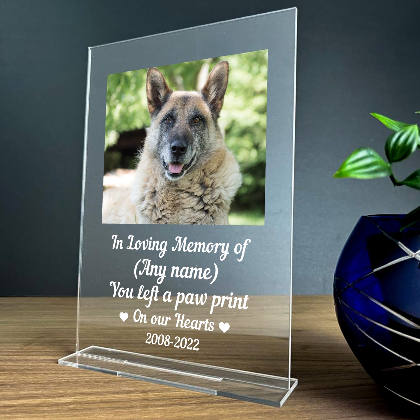 Personalised Memorial Gift Plaque For Dog Cat Pet Rememberance