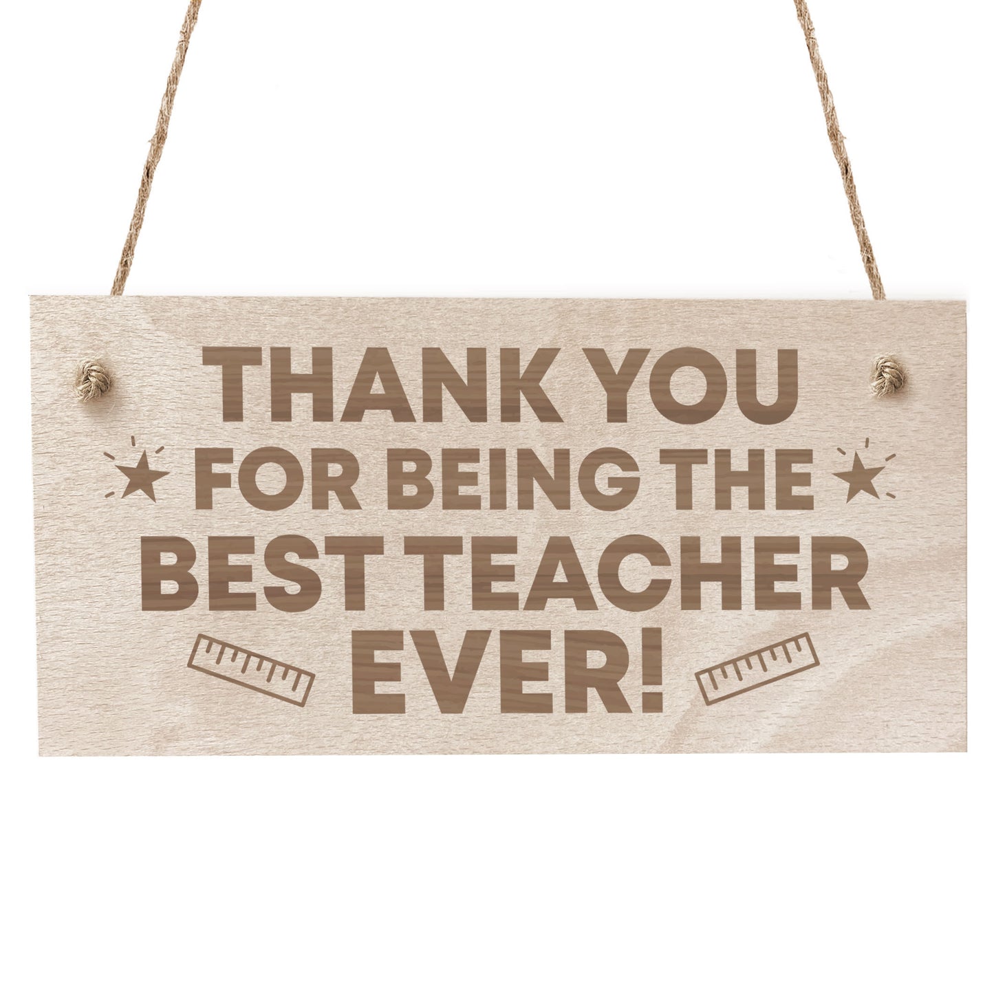 Teacher Thank You Wooden Plaque Gift End of Term Leaving School