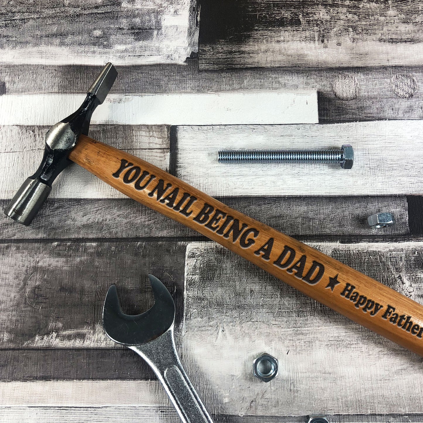 Novelty Fathers Day Gifts Engraved Hammer Tools Gift Set Bundle