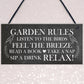 Garden Rules Sign Garden Signs Outside Hanging Summer House