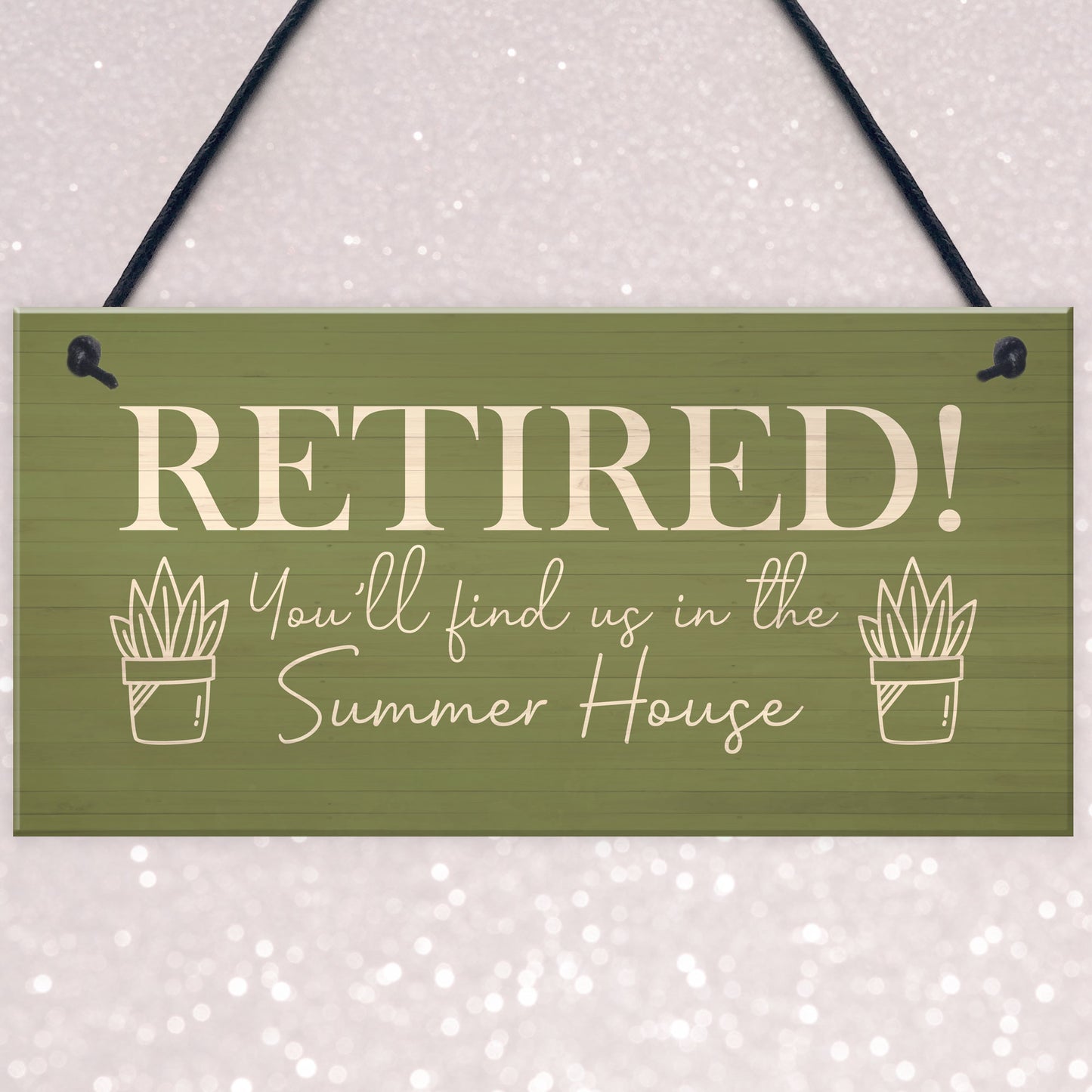 Summerhouse Sign Novelty Retirement Gift Hanging Door Garden