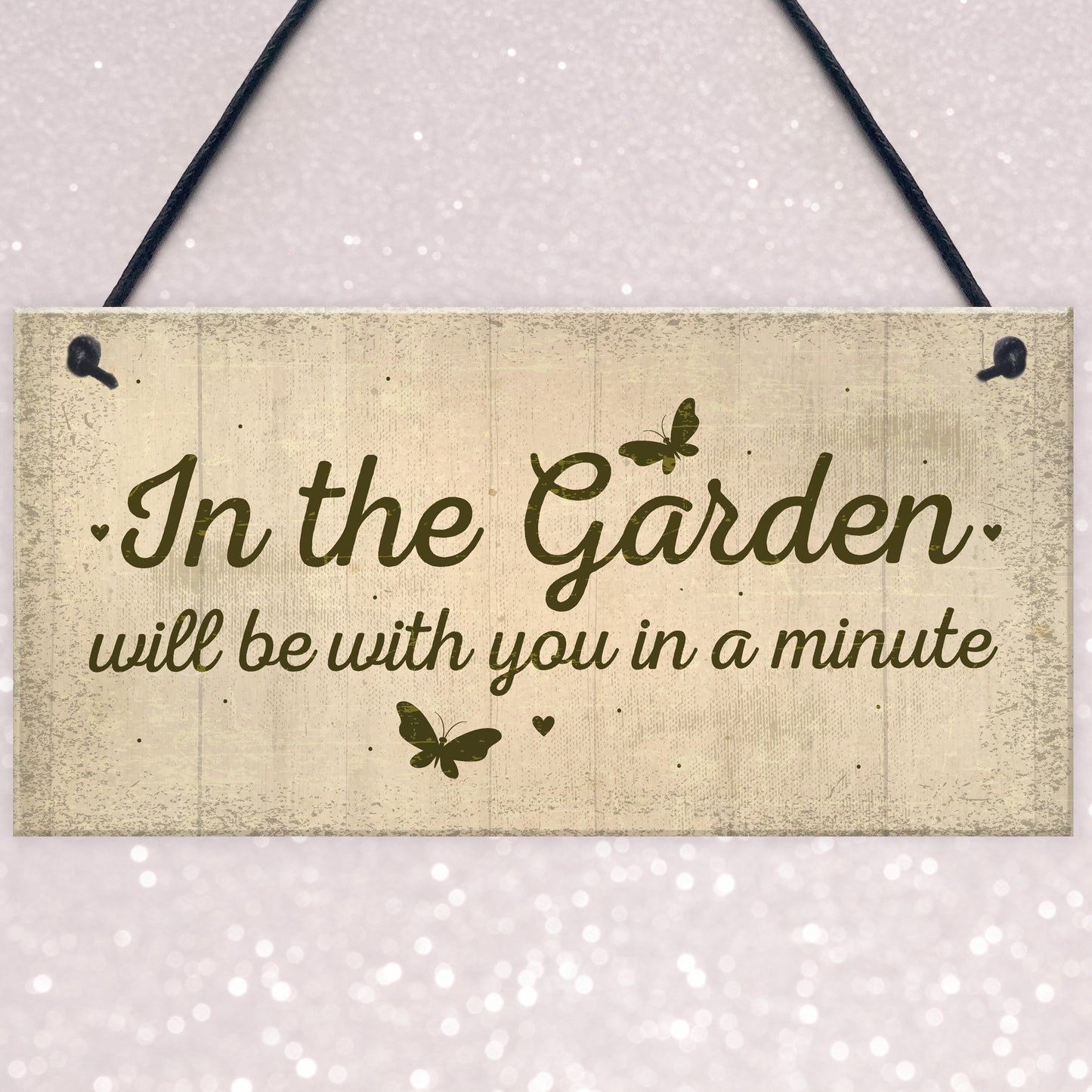 In The Garden Novelty Door Plaque Summer House Sign Garden GIFT