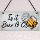 Beer Signs Beer O'Clock Hanging Garden Shed Sign Wall Pub Bar