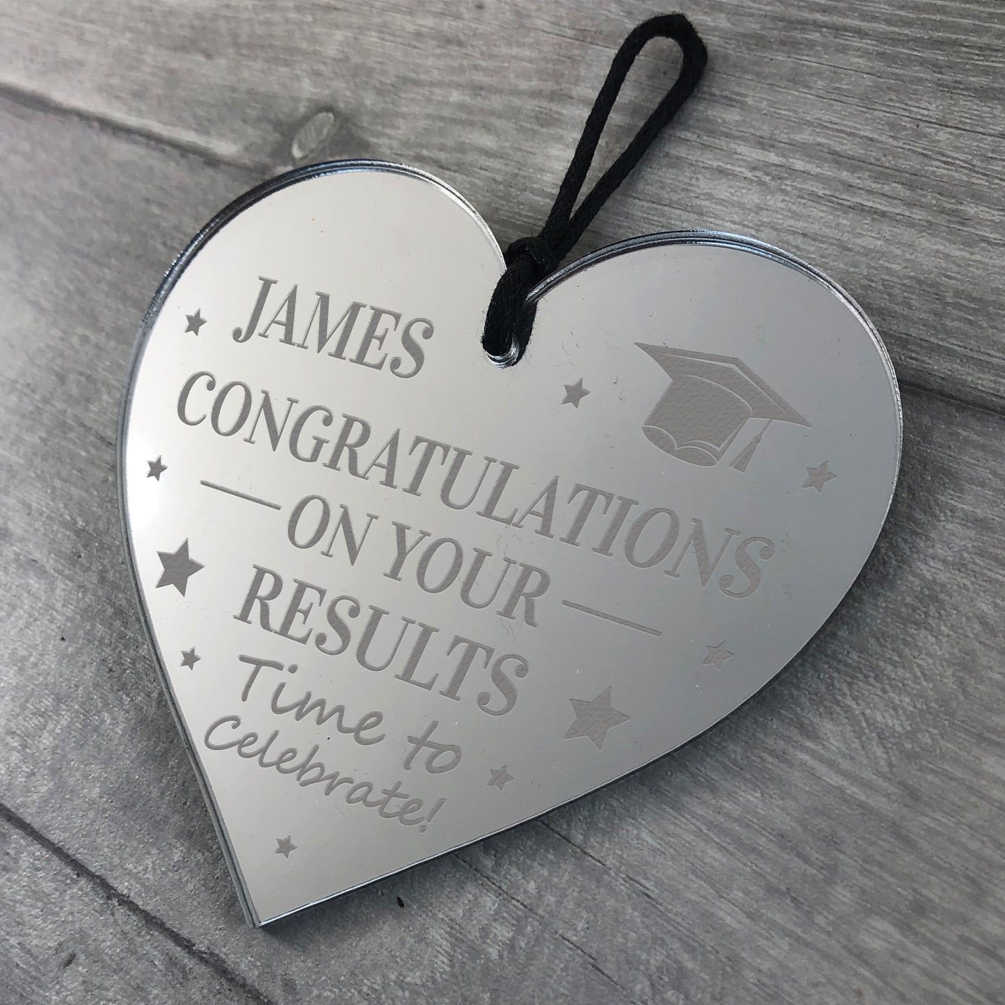 Graduation Gift Engraved Heart Memory Keepsake Personalised