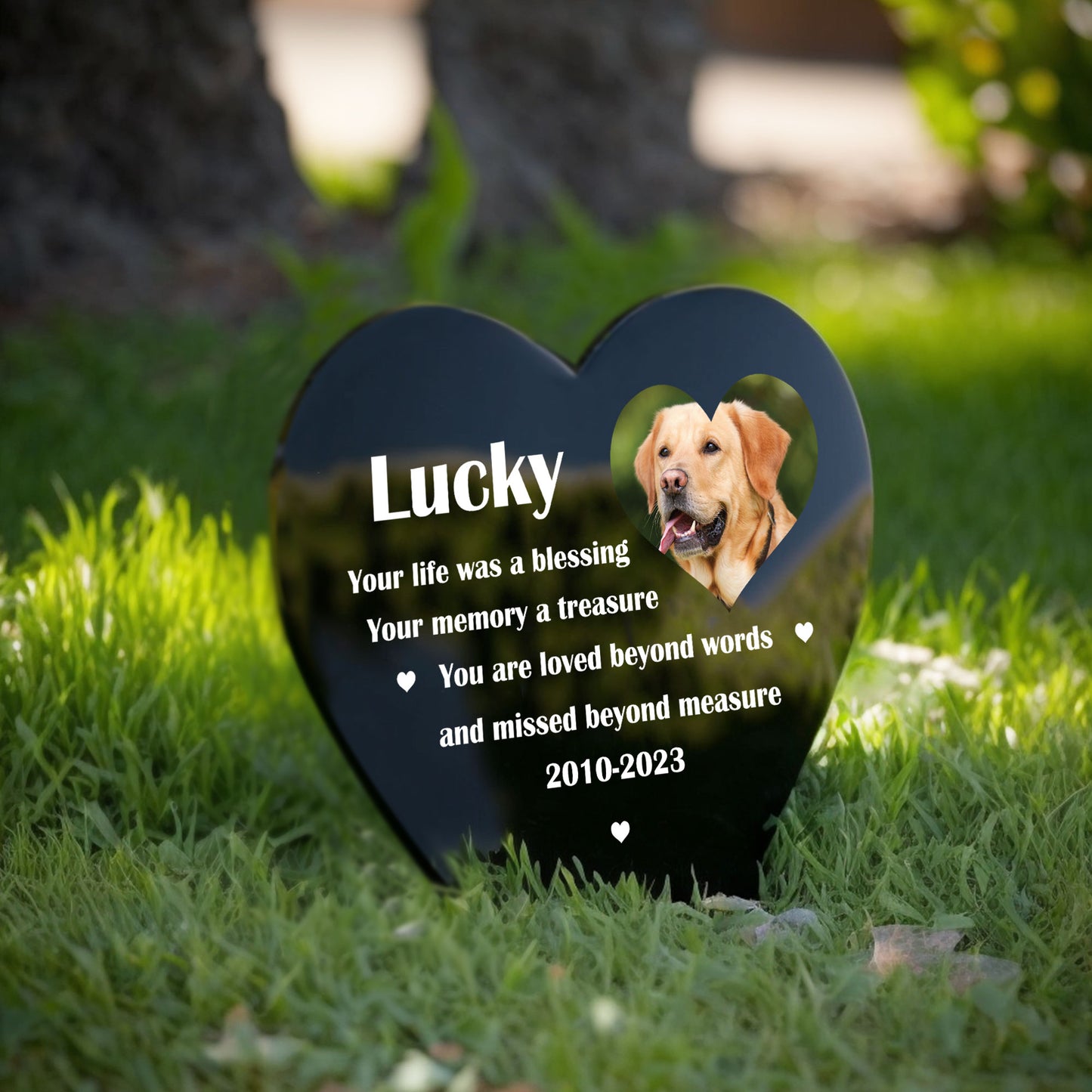 Personalised Pet Dog Cat Memorial Loss Grave Marker Plaque