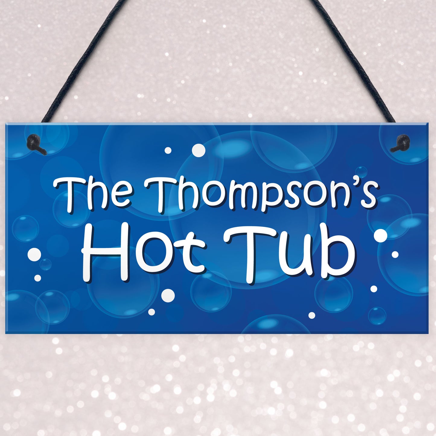 Personalised Hanging Hot Tub Sign For Home Summerhouse Garden