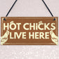 Funny Novelty CHICKEN Sign For Coop House Pet Bird Animal Hen