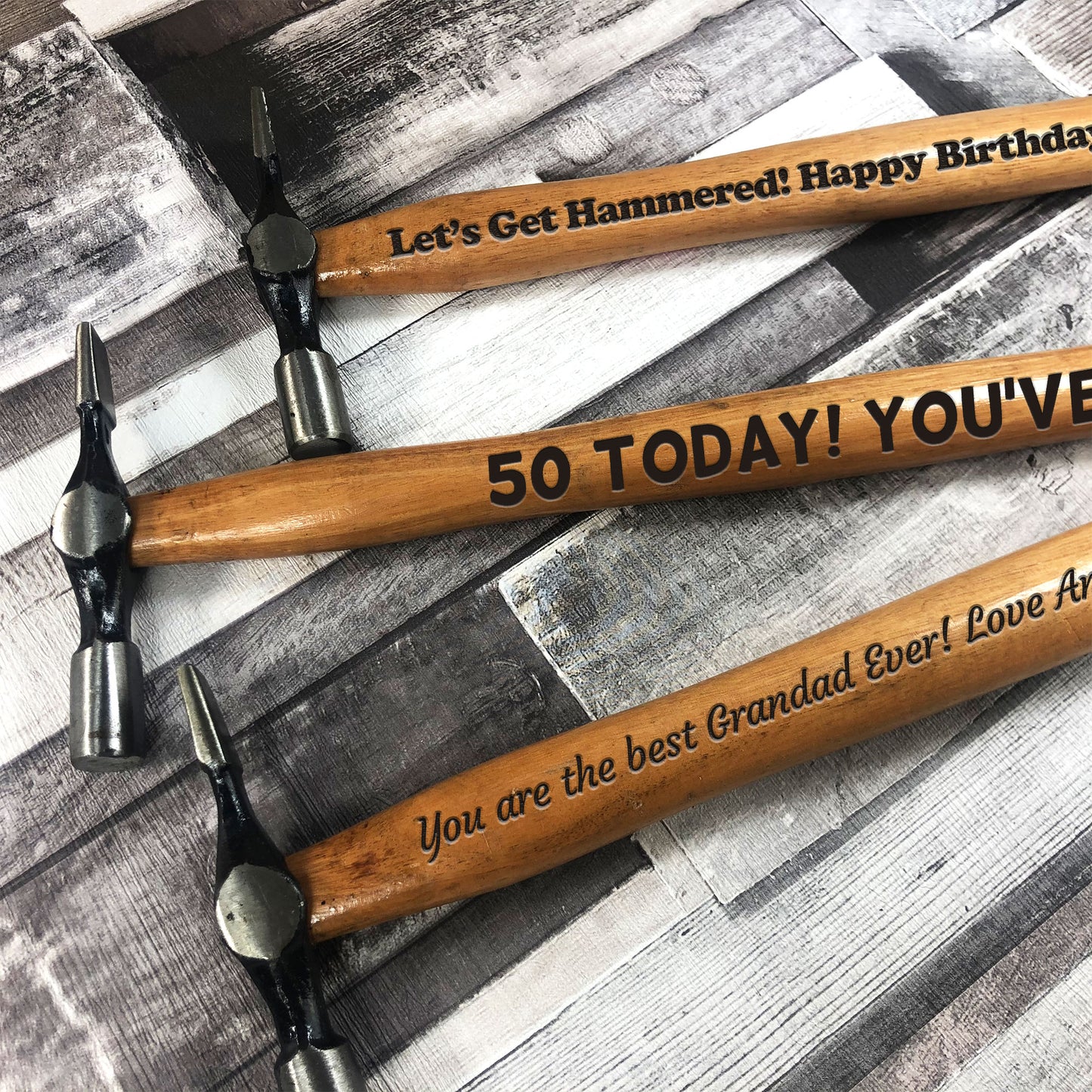 50 TODAY 50th Birthday Engraved Hammer Gift For Him Birthday
