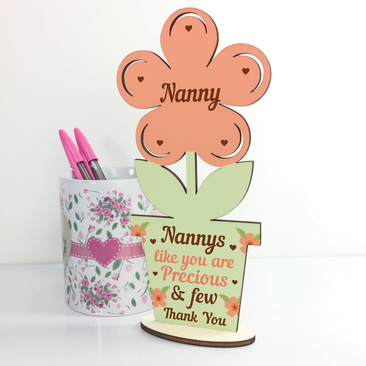 Nanny Gift Nanny Birthday Gift Wooden Flower Mothers Day Gifts