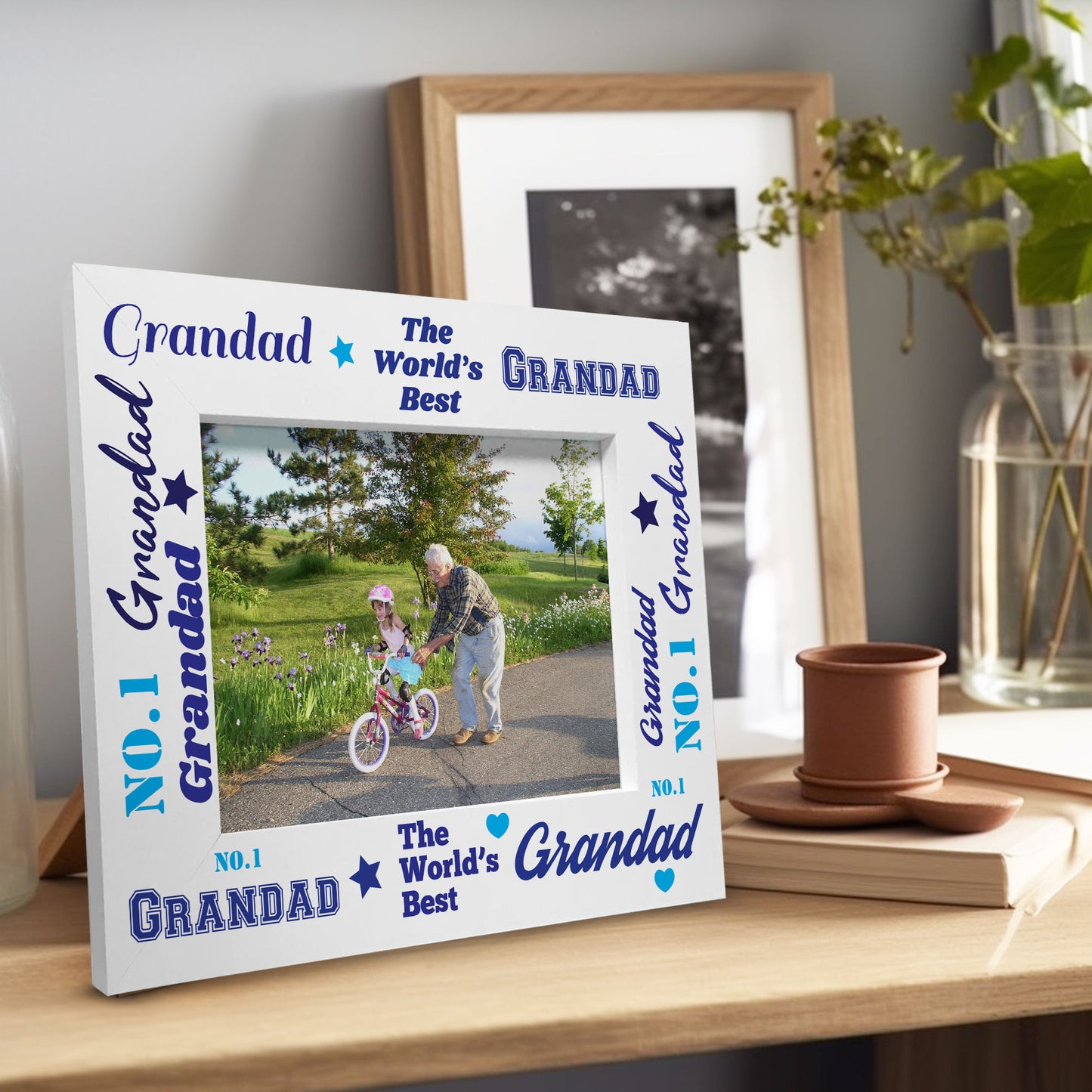 Novelty Grandad Gifts For Fathers Day Birthday Wood Photo Frame