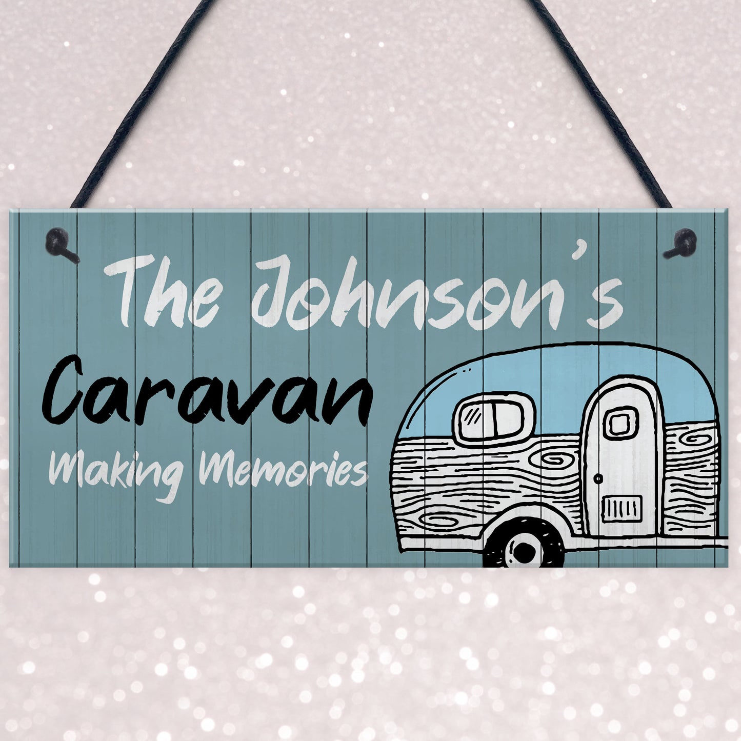 Shabby Chic CARAVAN SIGN Personalised Door Sign Accessories