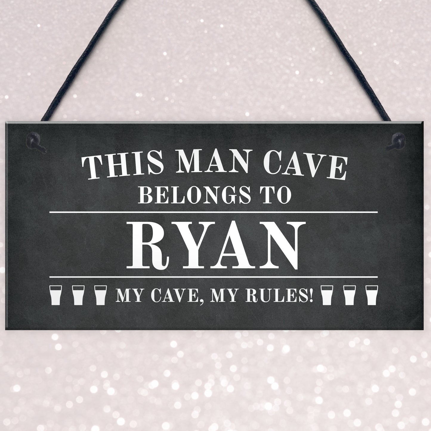 Novelty Man Cave Sign Personalised This Man Cave Belongs To