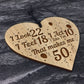 FUNNY 50th Birthday Gift For Women Men Fifty Gift Engraved Heart