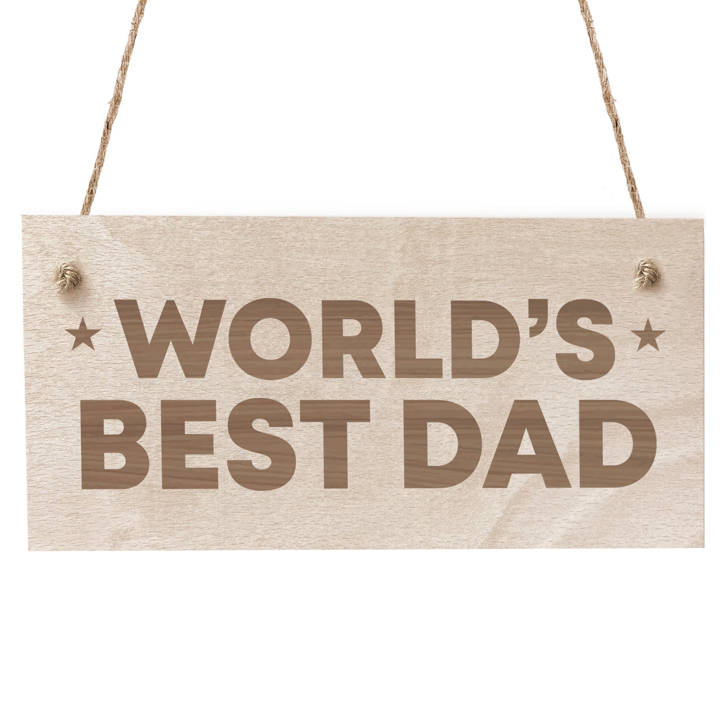 Happy Fathers Day Gift Best Dad Wood Hanging Plaque Dad Gift