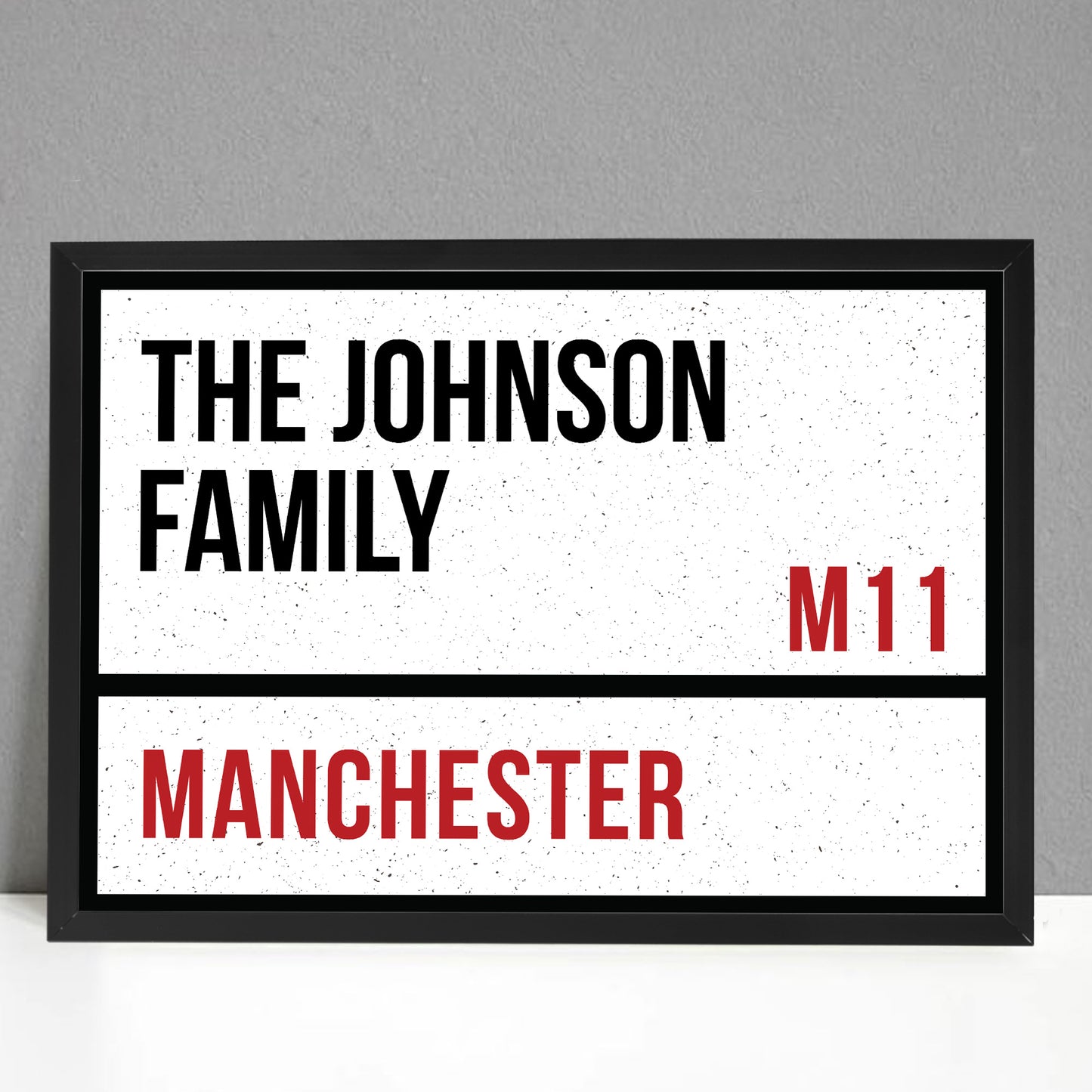 Personalised Family Name Plaque London Street Sign Framed Gift