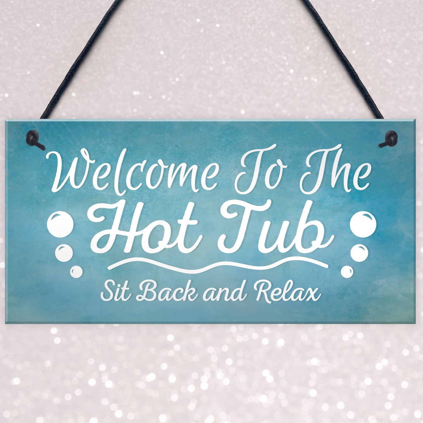 Welcome To The Hot Tub Novelty Garden Hanging Plaque Sign