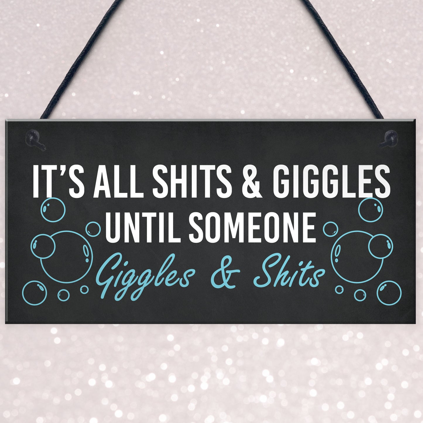 Funny Hot Tub Plaque SH!TS GIGGLES Sign Hanging Garden Sign