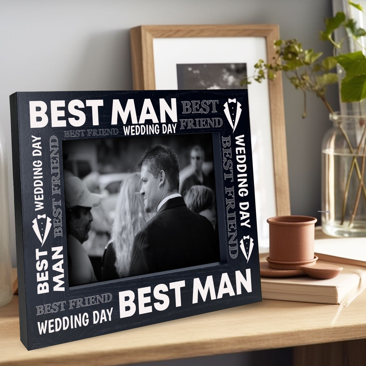 Best Man Photo Frame Thank You Keepsake Gift Wedding Day Gift