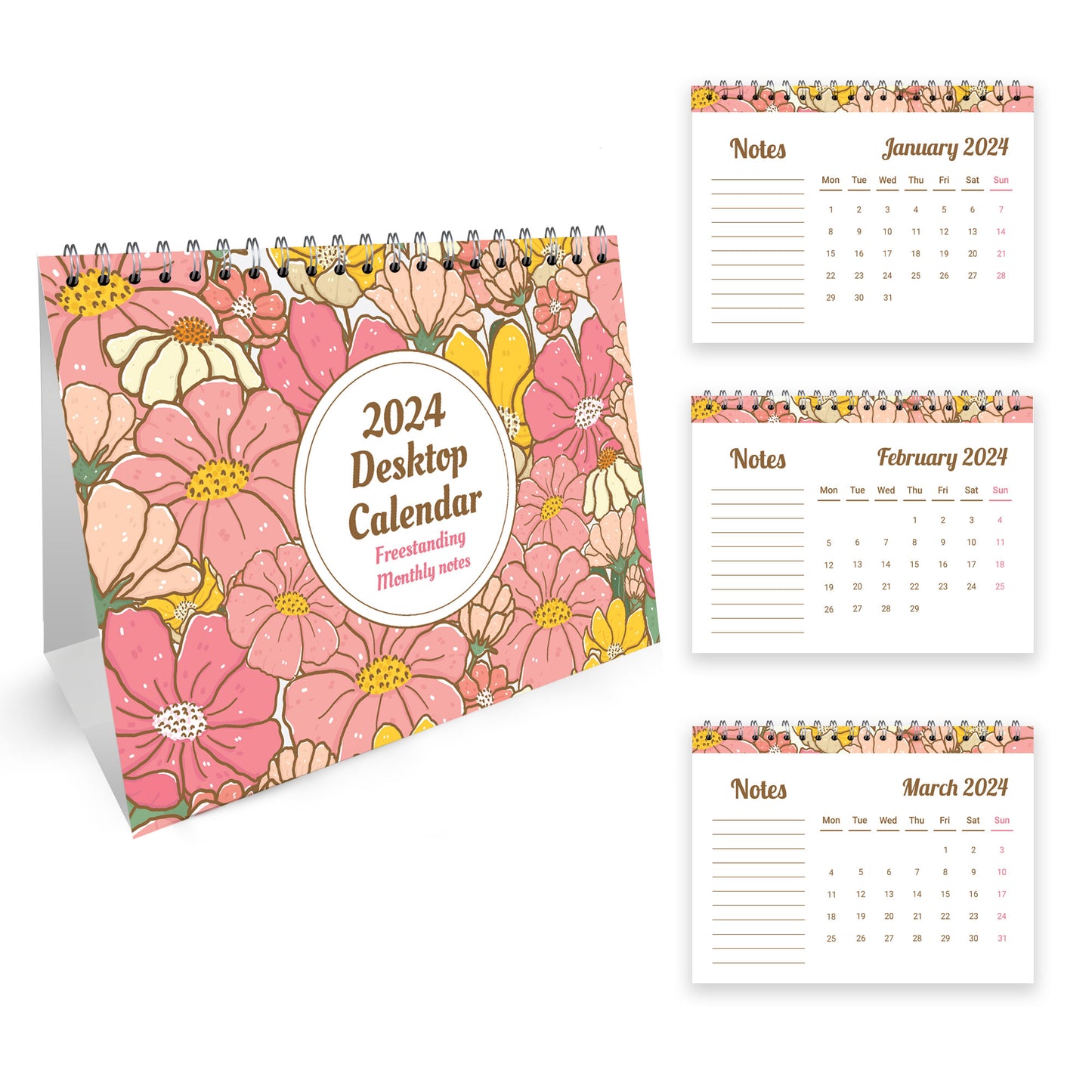 2024 Calendar Her Month To View 2024 Planner Desktop Calendar