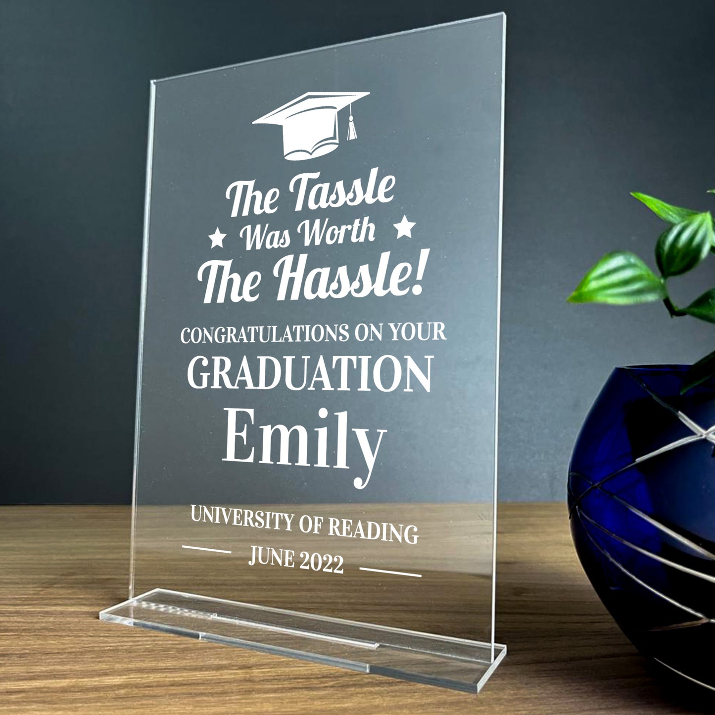 Graduation Gift Memory Keepsake Personalised Acrylic Plaque