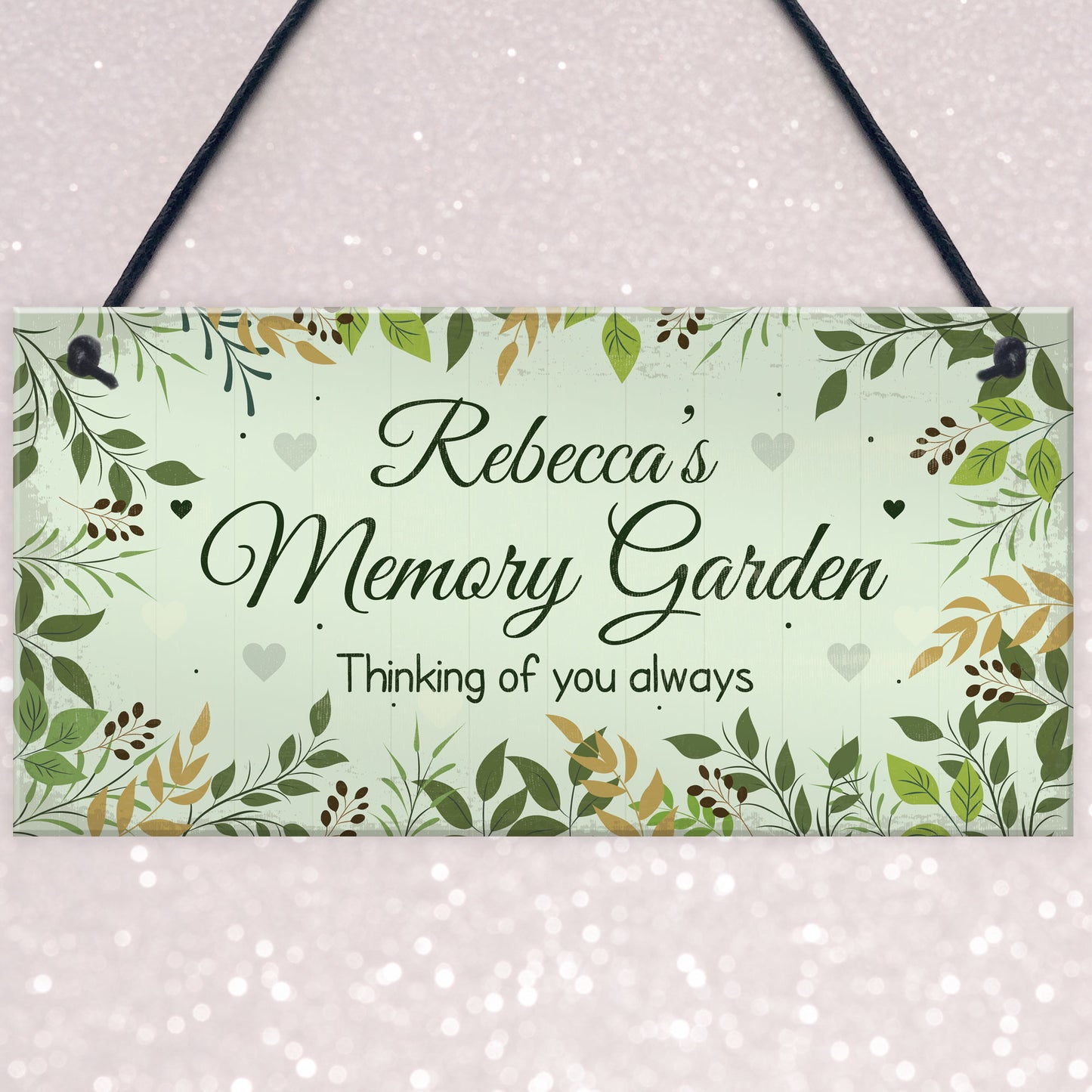 Memory Garden Sign Personalised Memorial Gift For Summer House