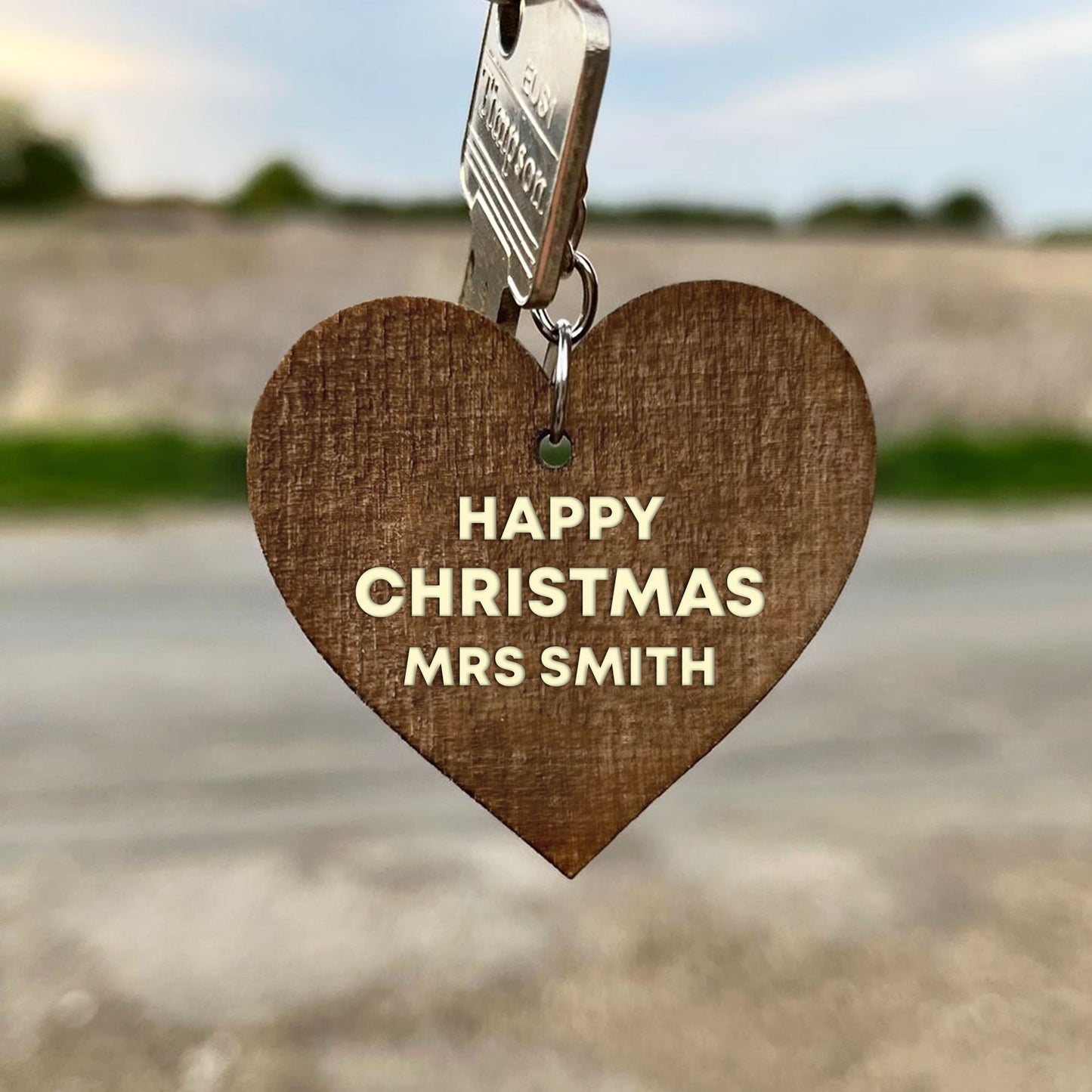 Happy Christmas Gift For Teacher Personalised Keyring Thank You