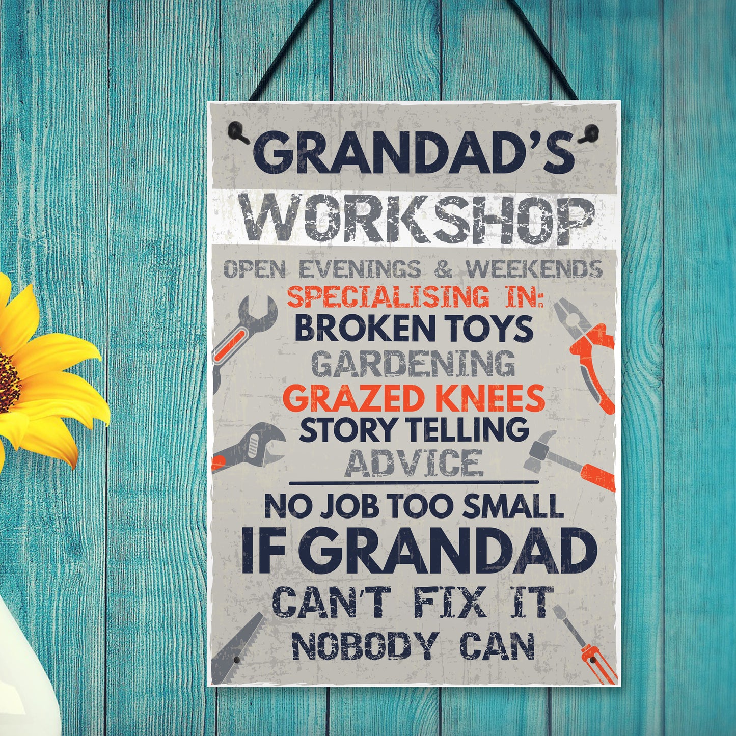 Grandads Workshop Fathers Day Gifts Garage Shed Dad Gift Sign