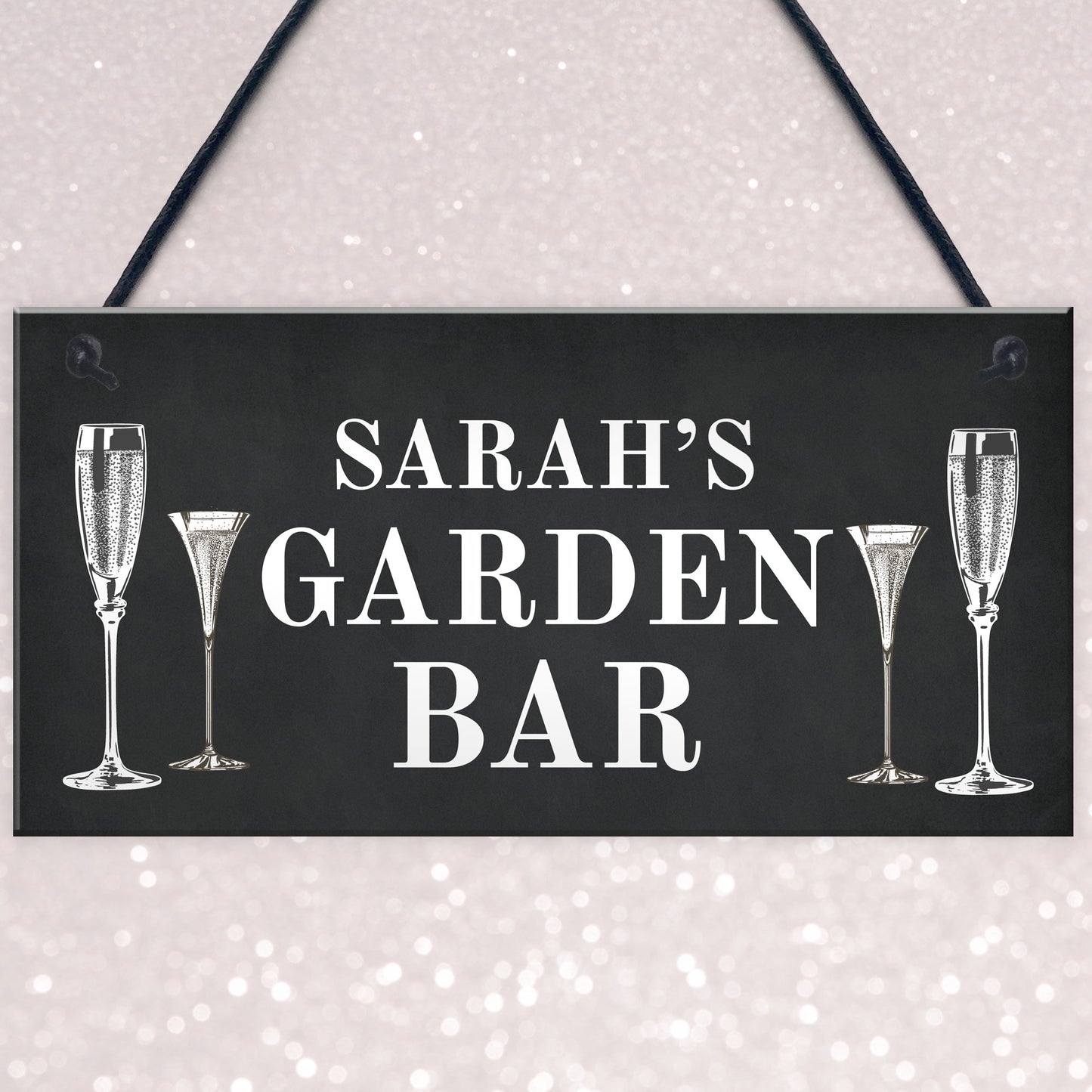 Garden Bar Sign Shabby Personalised Home Bar Garden Sign