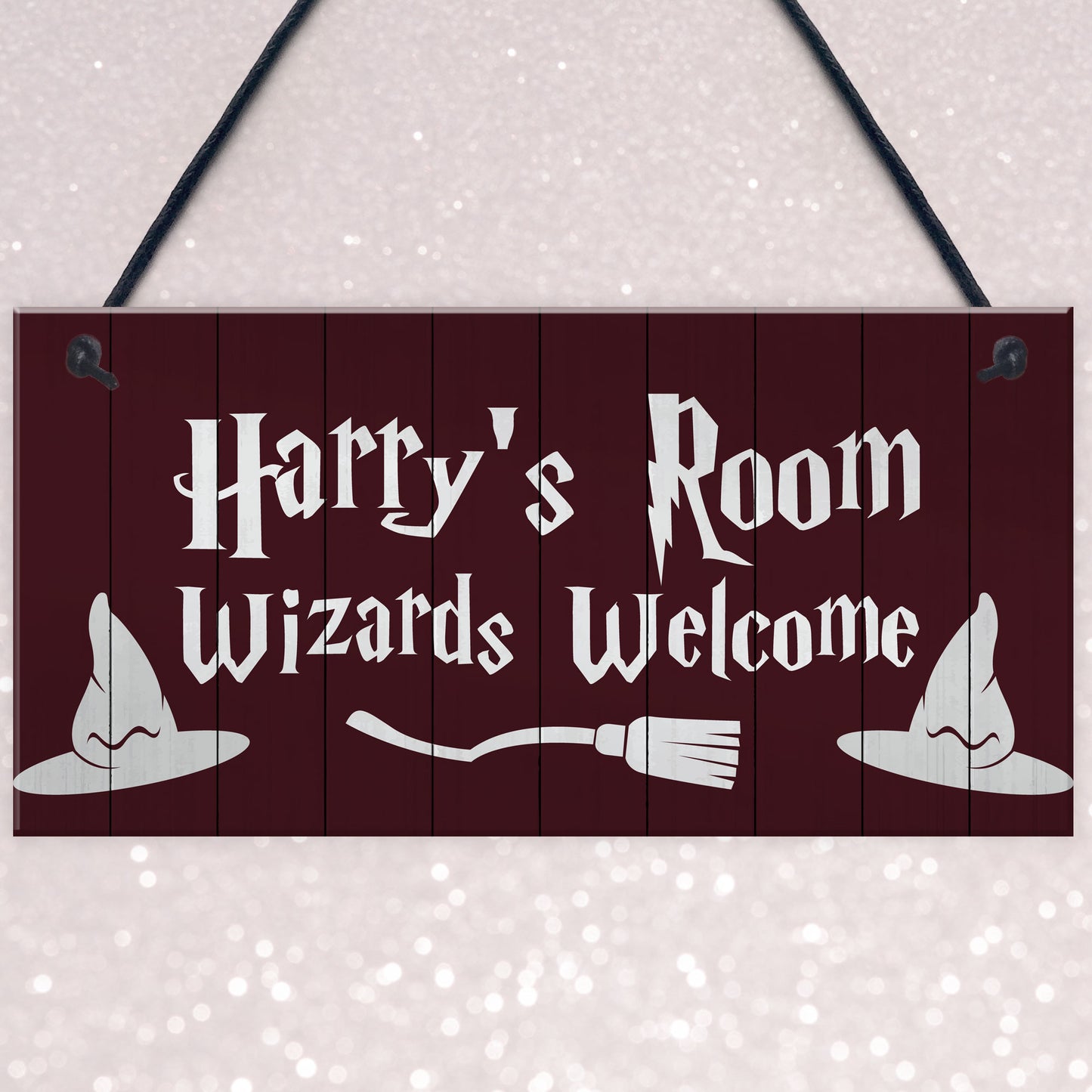 PERSONALISED Bedroom Sign Wizards Welcome Wizard Theme