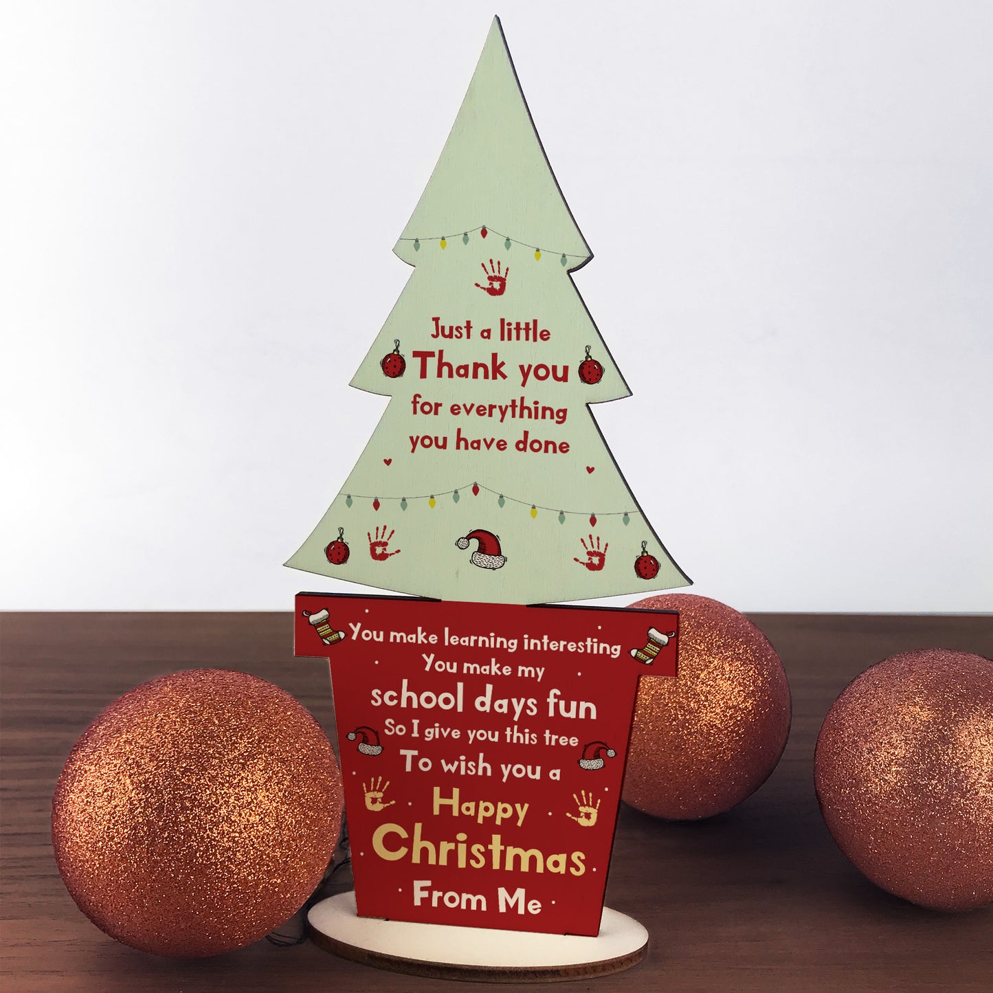 Thank You Christmas Gift For Teacher Assistant Standing Tree